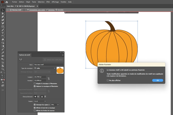 tuto illustrator creer un motif