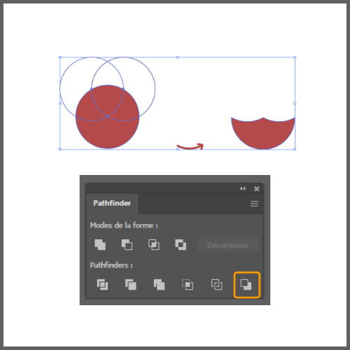 Pathfinder Illustrator mode minus back